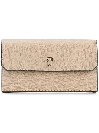 Valextra Brere Continental Wallet In Neutrals