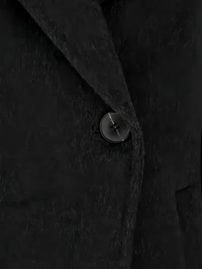 The Dynamis Studio Double Breast Buttoned Coat In Black