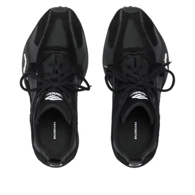 Balenciaga Black Canvas And Corduroy Monday Ultra Sneakers In Black