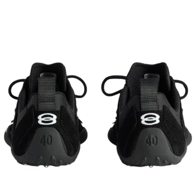 Balenciaga Black Canvas And Corduroy Monday Ultra Sneakers In Black