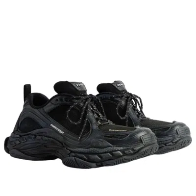 Balenciaga Black Polyester Athletic Sneakers In Black