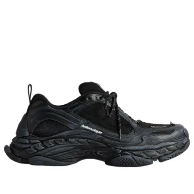 Balenciaga Black Polyester Athletic Sneakers In Black
