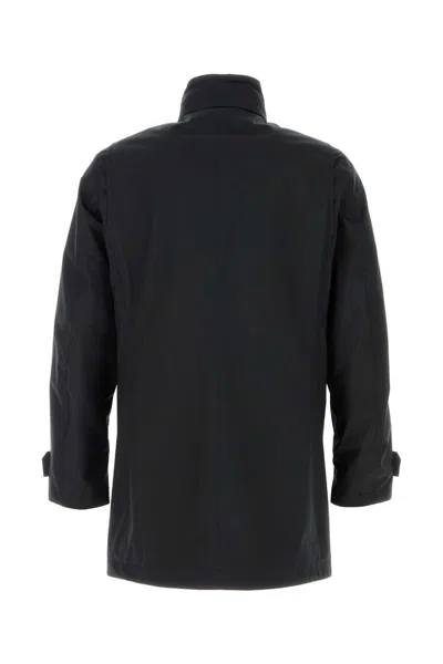 Moorer Polyester Blend Duca Jacket High Collar In Black