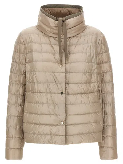 Herno Reversible Down Jacket In Brown