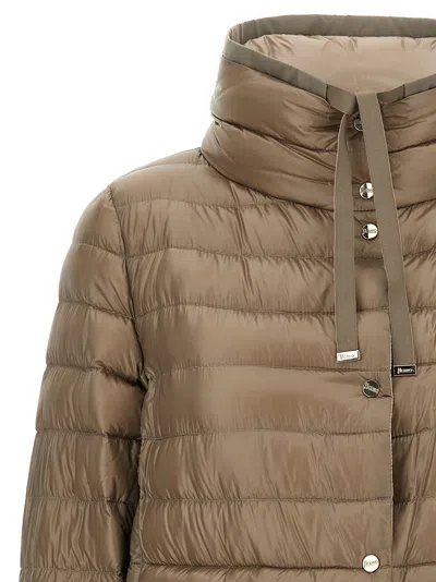 Herno Reversible Down Jacket In Brown