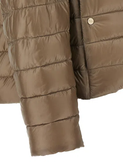 Herno Reversible Down Jacket In Brown