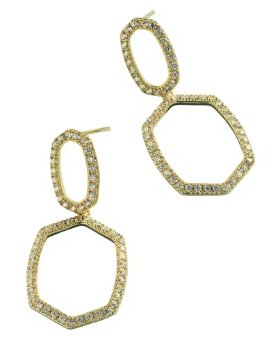 Kendra Scott Cubic Zirconia Open Daphne Pave Open Frame Drop Earrings In Pattern