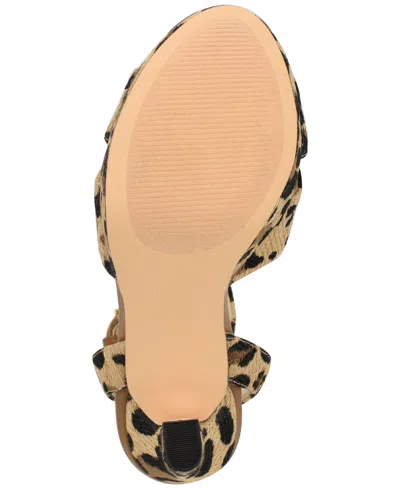 Nine West Wilda Ankle Strap Platform Sandal In Brown