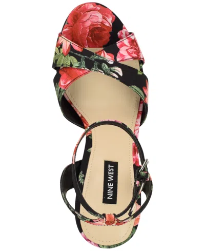 Nine West Wilda Ankle Strap Platform Sandal In Black