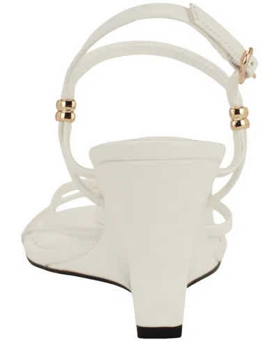 Nine West Devva Wedge Sandal In White