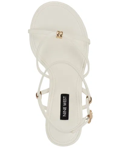 Nine West Devva Wedge Sandal In White