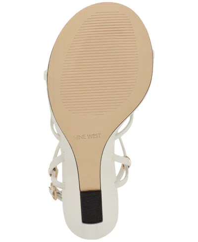 Nine West Devva Wedge Sandal In White