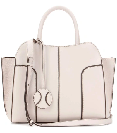 Tod's Sella Small Leather Tote In White