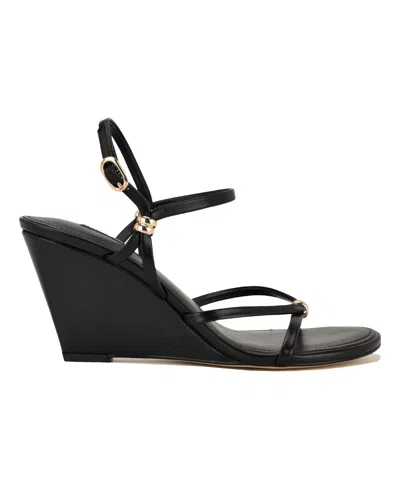 Nine West Devva Wedge Sandal In Black