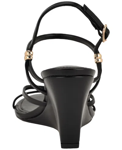 Nine West Devva Wedge Sandal In Black