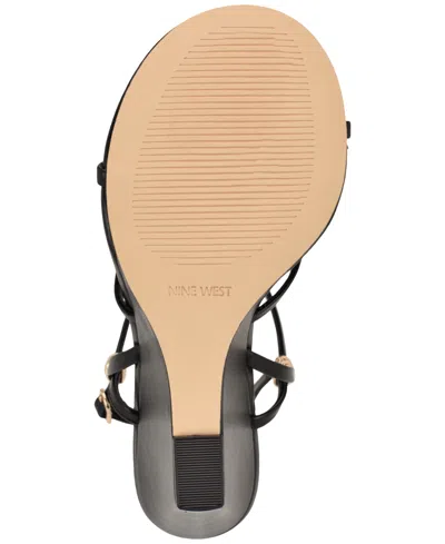 Nine West Devva Wedge Sandal In Black