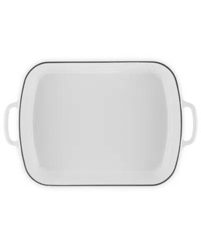 Le Creuset Stoneware 6.75 Quart Heritage Deep Rectangular Lasagna Dish In White