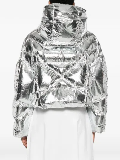 Khrisjoy Logo-drawstrings Padded Jacket In White