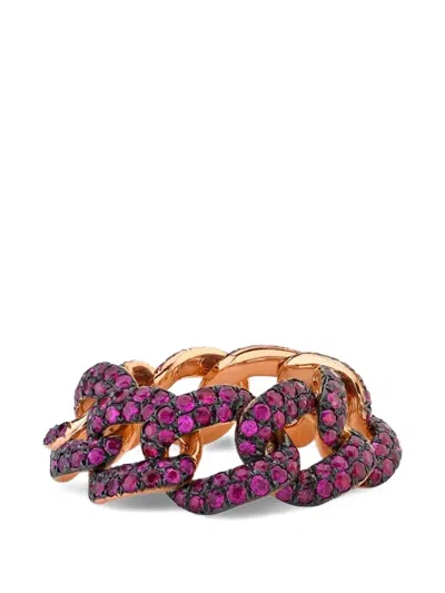 Shay Link-design Ruby Ring In Multi
