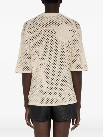 Zadig & Voltaire Malyna Openwork T-shirt In Neutral