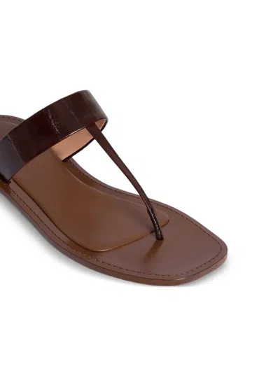 Alberta Ferretti Croc-effect Thong Sandals In Multi