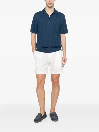Canali Textured T-shirt In Blue