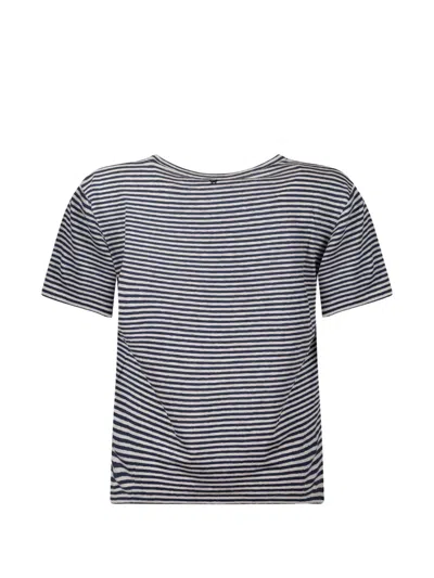 Weekend Max Mara Striped T-shirt In Blue