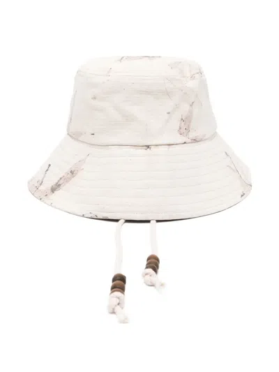 Feng Chen Wang Patterned Bucket Hat In Neutral