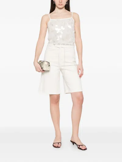 Monochrome Quasar Drawstring Shorts In Neutral