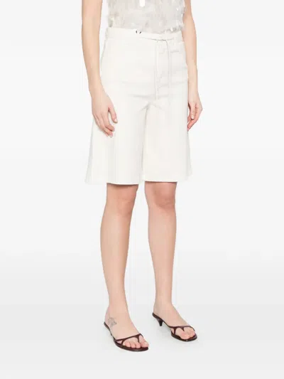 Monochrome Quasar Drawstring Shorts In Neutral