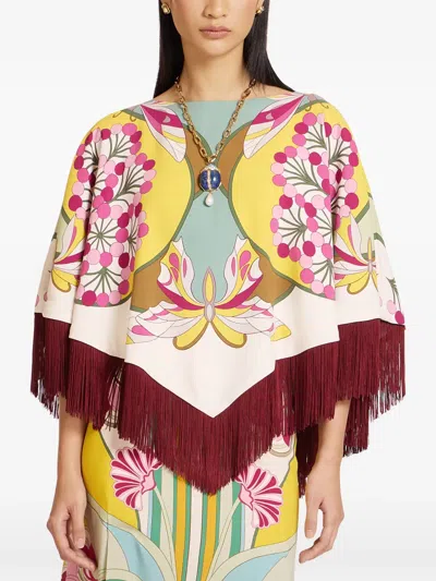 La Doublej Reversible Mini Poncho Top In Multi