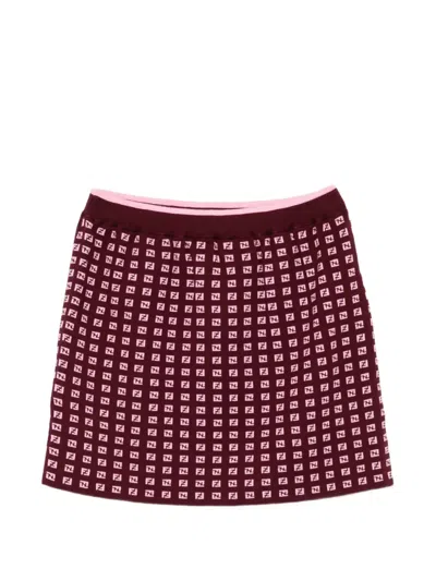 Fendi Ff-pattern Skirt In Multi
