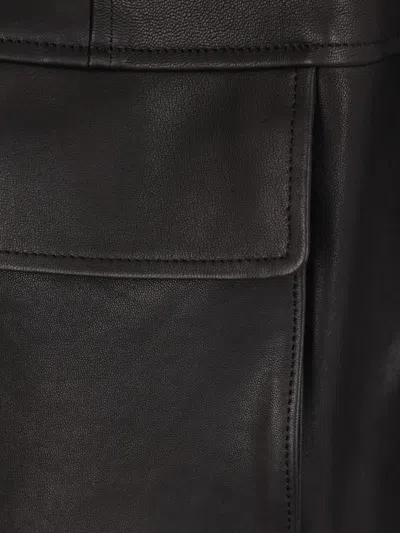 Auralee Full-grain Leather Jacket In Brown