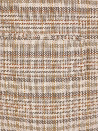 Auralee Checked Shirt Jacket In Neutral