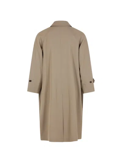 Auralee Buttoned Coat In Brown
