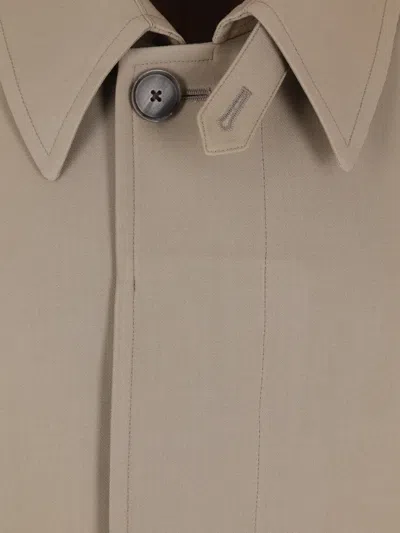 Auralee Buttoned Coat In Brown