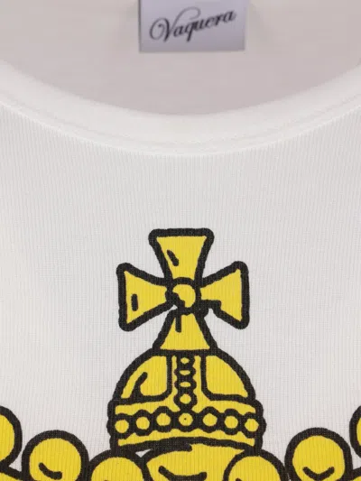 Vaquera Printed T-shirt In White