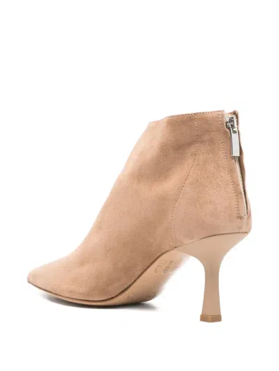 Gisel Moire Elise Pointed-toe Ankle Boots In Multi