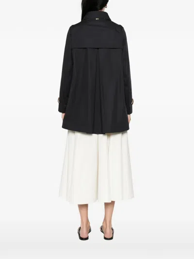 Herno Single-breasted Coat In Blue