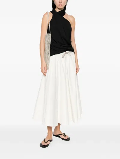 Cordera Drawstring Skirt In White