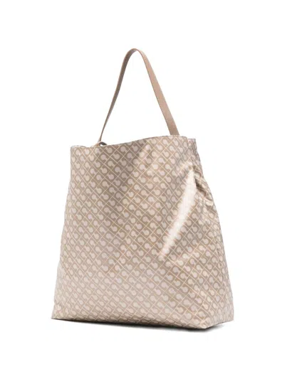 Gherardini Patterned Tote Bag In Neutral