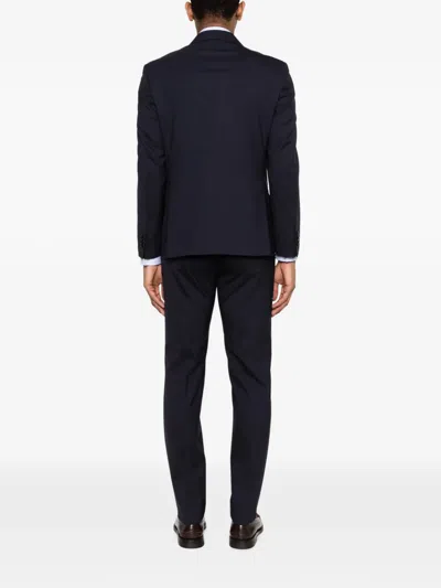 Manuel Ritz Double-breasted Suits In Blue