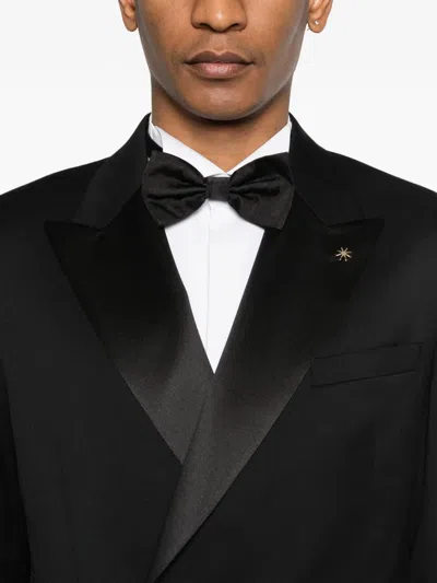 Manuel Ritz Double-breasted Suit In Black