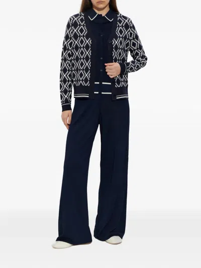 Bogner Amber Diamond-pattern Cardigan In Black