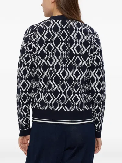 Bogner Amber Diamond-pattern Cardigan In Black