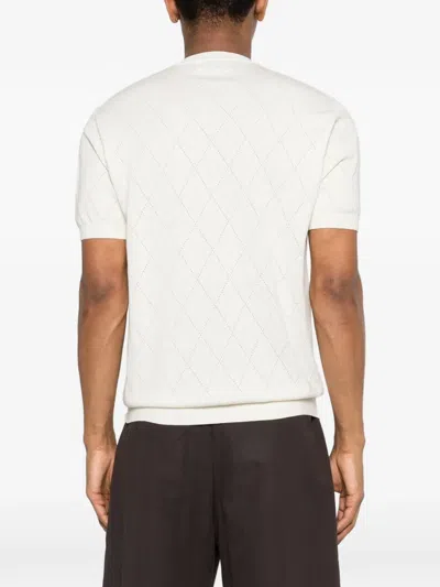 Scaglione Argyle Pattern T-shirt In Neutral