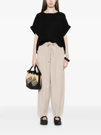 Deha Drawstring Trousers In Neutral