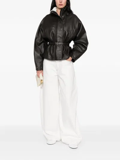 Jacquemus Belted Jacket In Brown