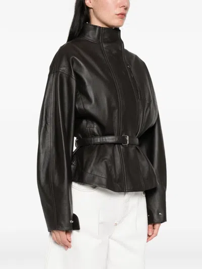 Jacquemus Belted Jacket In Brown