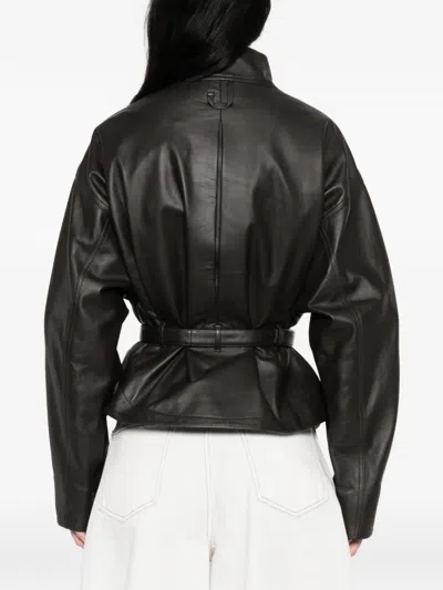 Jacquemus Belted Jacket In Brown